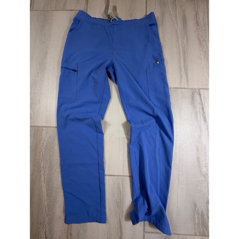 FIGS Technical Collection Blue Cargo Scrub Pants TW2000 Womens Small